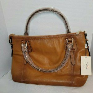 Womens Soft Genuine Leather Crossbody Shoulder Bag Top Handle Satchel by YAFEIGE